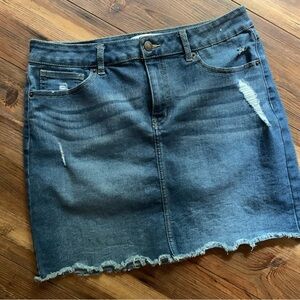 Marc New York Jeans Distressed High Rise Sz 10 Mini Skirt Stretch Denim